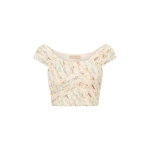Ulla Johnson Sylvie Off the Shoulder Crop Top in Moon Petal