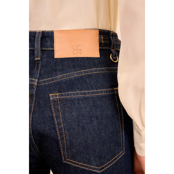 Ulla Johnson The Agatha Straight Leg Pintuck Jean in Tigris, view 5