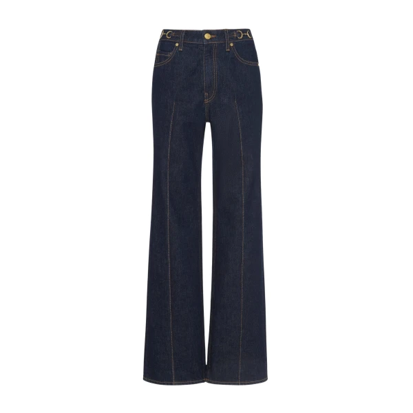 Ulla Johnson The Agatha Straight Leg Pintuck Jean in Tigris