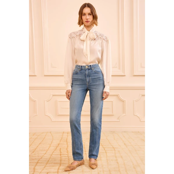 Ulla Johnson The Agnes Stretch Jean- Danube, view 2