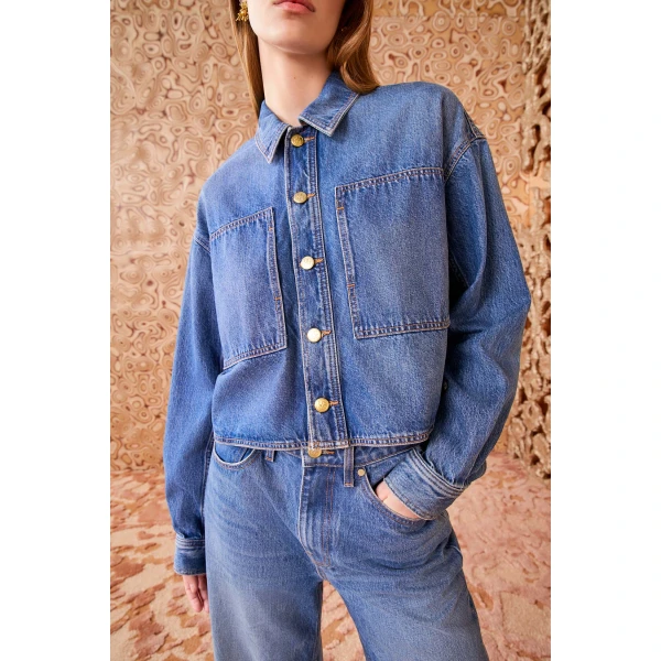 Ulla Johnson The Bobbi Jacket in Danube, view 4