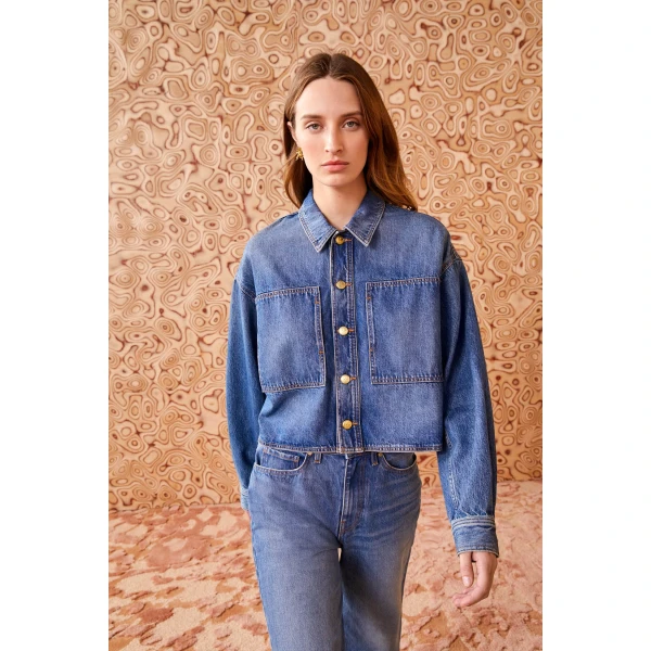 Ulla Johnson The Bobbi Jacket in Danube, view 5