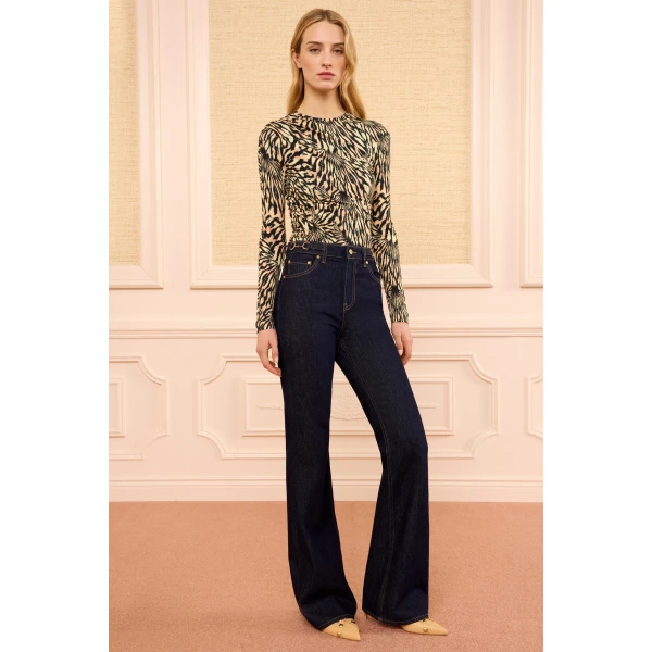 Ulla Johnson The Colette Straight Leg Jean in Tigris, view 2