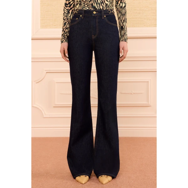 Ulla Johnson The Colette Straight Leg Jean in Tigris, view 3