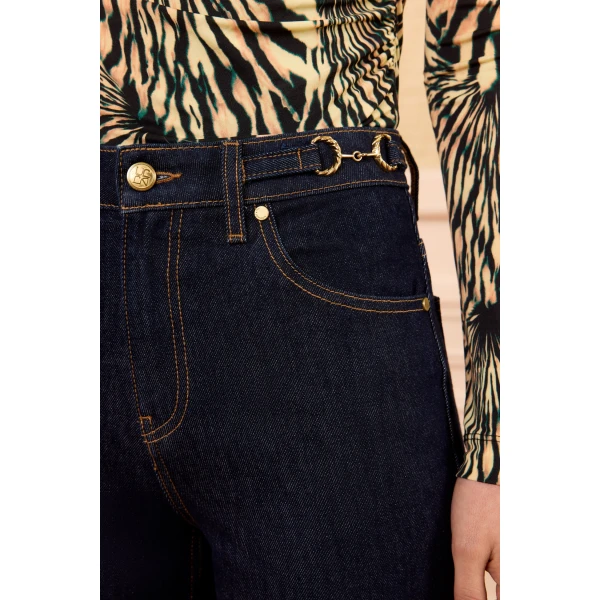 Ulla Johnson The Colette Straight Leg Jean in Tigris, view 4