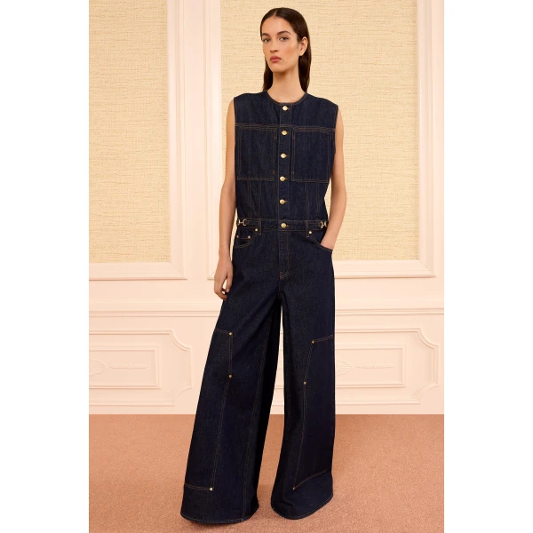 Ulla Johnson The Esme Denim Jumpsuit in Tigris, view 2
