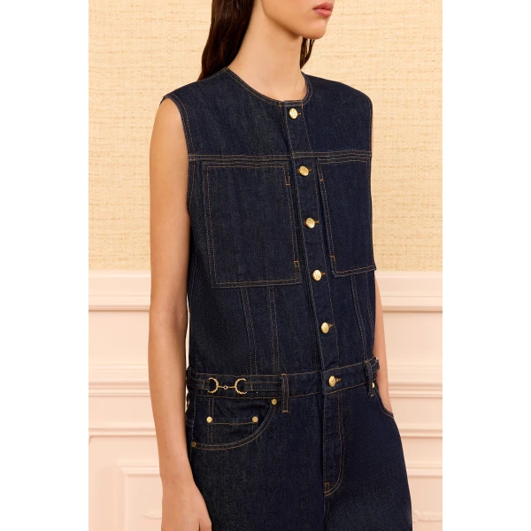 Ulla Johnson The Esme Denim Jumpsuit in Tigris, view 3