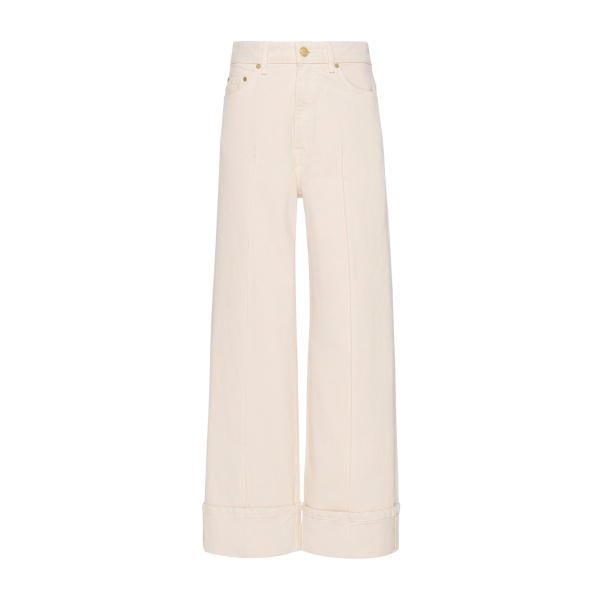 Ulla Johnson The Genevieve Stretch Pintuck Jean in Cowrie