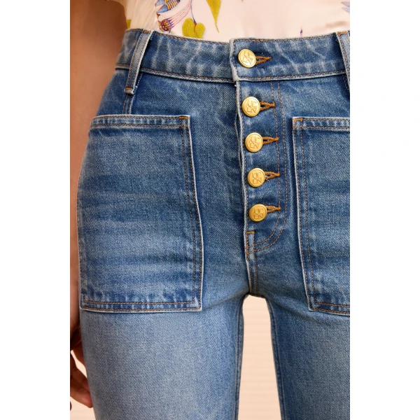 Ulla Johnson The Lou Stretch Jean in Danube, view 4