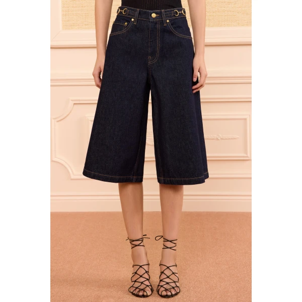 Ulla Johnson The Rowan Denim Culotte in Tigris, view 3