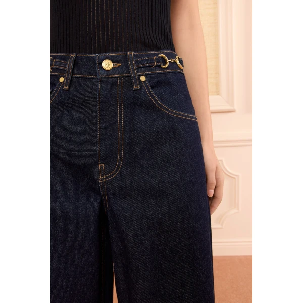 Ulla Johnson The Rowan Denim Culotte in Tigris, view 4