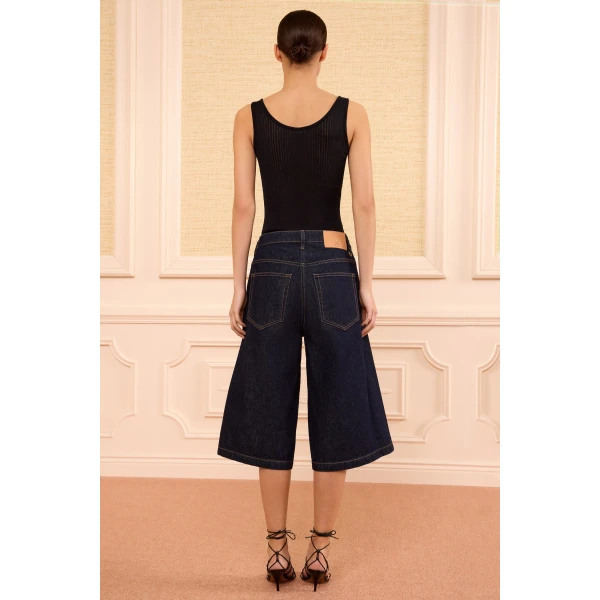 Ulla Johnson The Rowan Denim Culotte in Tigris, view 6