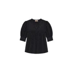 Ulla-Johnson-Una-Short-Sleeve-Cotton-Top-in-Noir20327_nobg Ulla Johnson Una Short Sleeve Cotton Top in Noir