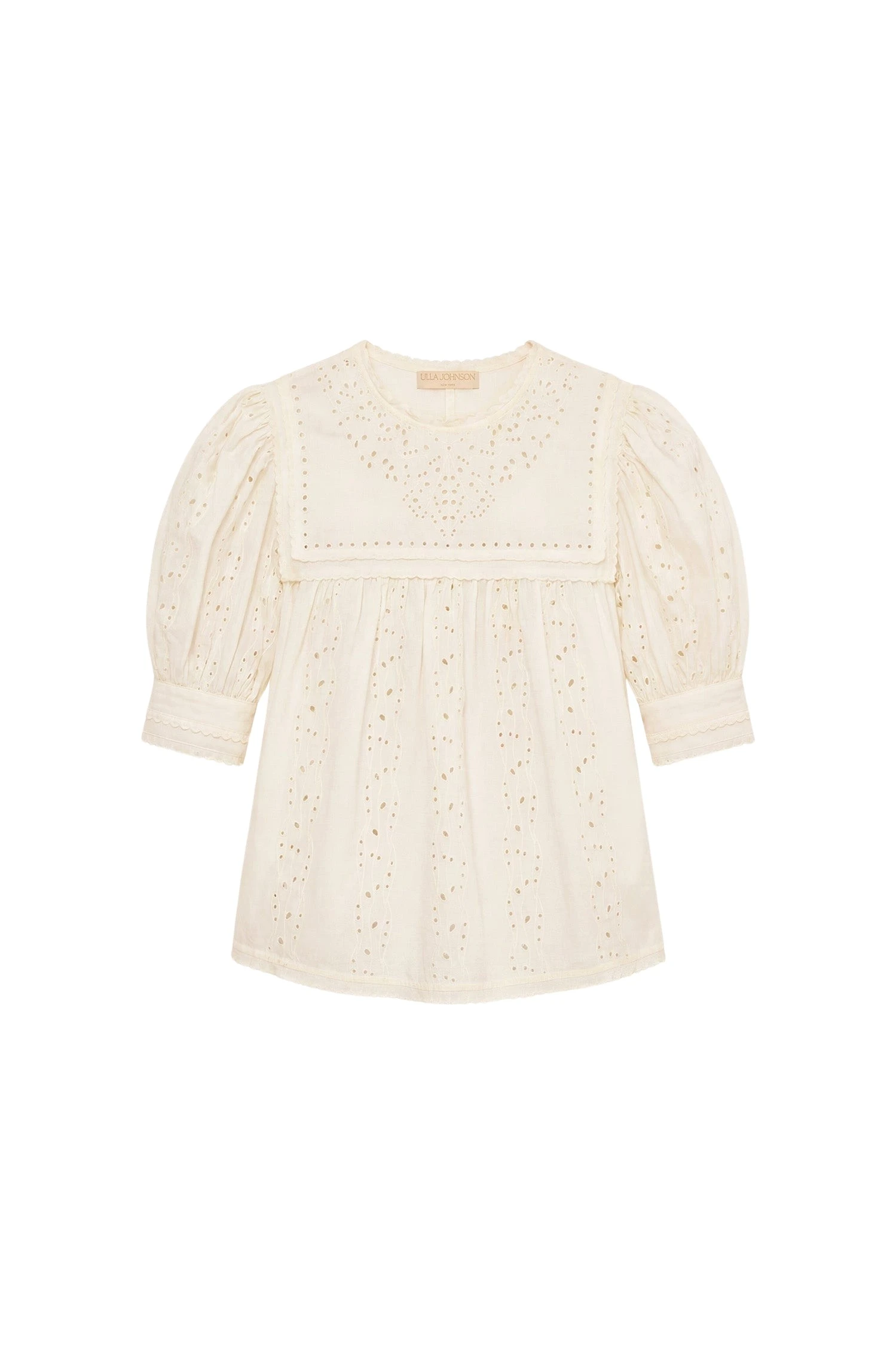 Ulla-Johnson-Una-Short-Sleeve-Cotton-Top-in-Pearled-Ivory18622_nobg Ulla Johnson Una Short Sleeve Cotton Top in Pearled Ivory