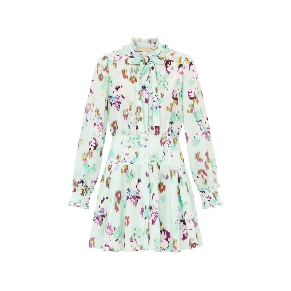 Ulla Johnson Viola Silk Mini Dress in Oasis