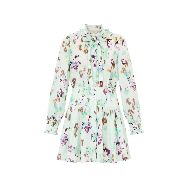 Ulla Johnson Viola Silk Mini Dress in Oasis