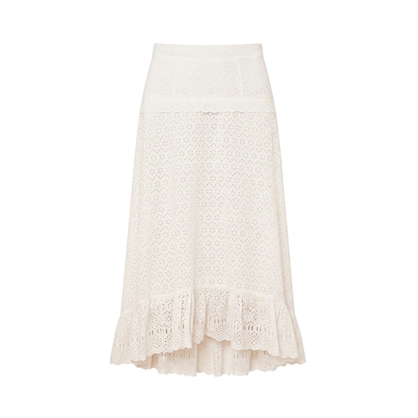 Ulla Johnson Violetta Cotton Skirt in Pristine