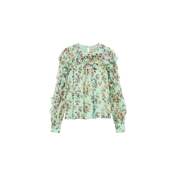 Ulla Johnson Willow Silk Blouse in Opaline