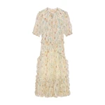 Ulla Johnson Wren Silk Dress in Moon Petal