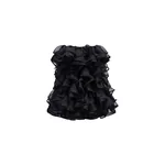 Viktor & Rolf All-Over Volants Organza Mini Dress in Black
