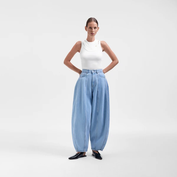 Viktor & Rolf Balloon Denim Jeans in Light Blue, view 6