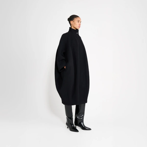 Viktor & Rolf Balloon Wool Coat in Black, view 6