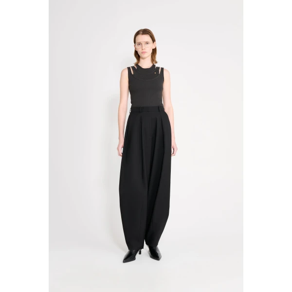 Viktor & Rolf Balloon Wool Trousers in Black, view 2