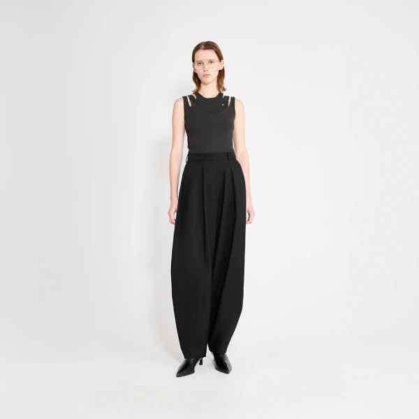 Viktor & Rolf Balloon Wool Trousers in Black, view 4