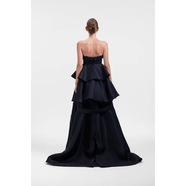 Viktor & Rolf Bow Drape Gazar Ball Gown in Black, view 3