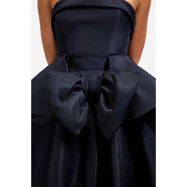 Viktor & Rolf Bow Drape Gazar Cocktail Dress in Black, view 5