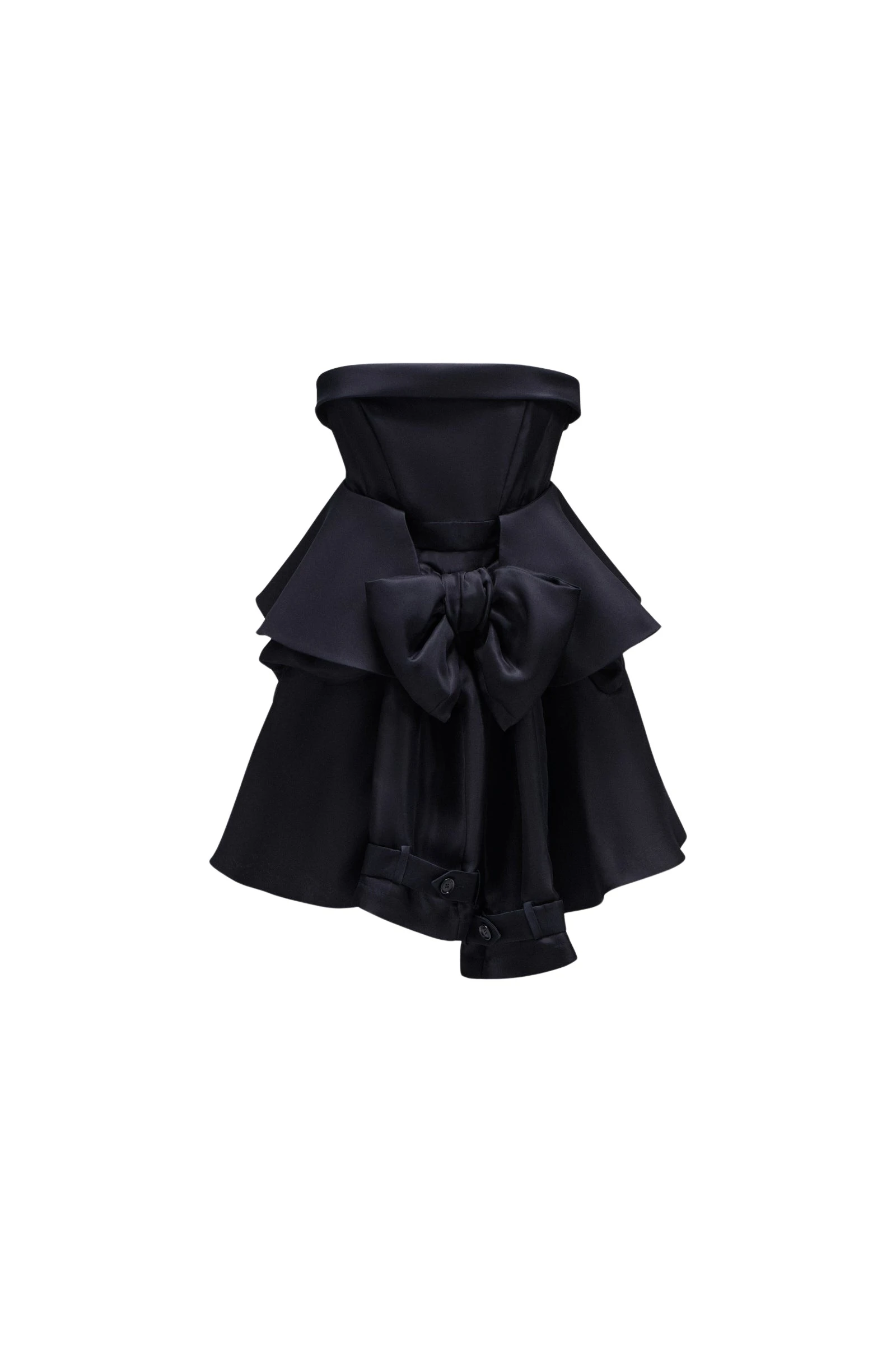 Viktor & Rolf Bow Drape Gazar Cocktail Dress in Black