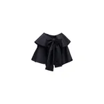 Viktor & Rolf Bow Drape Gazar Mini Skirt in Black