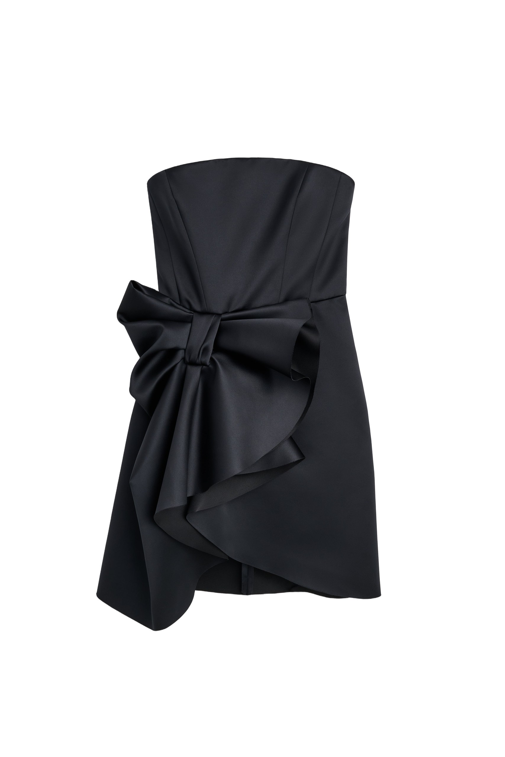 Viktor & Rolf Bow Volant Corset Mini Dress in Black