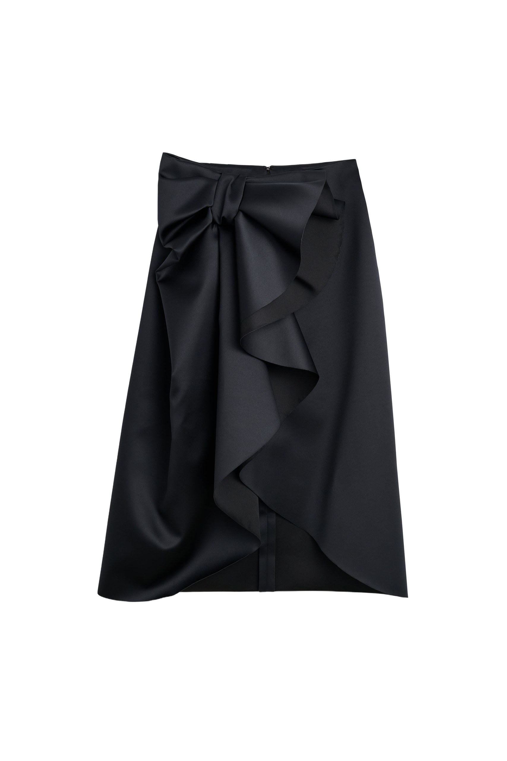 Viktor & Rolf Bow Volant Pencil Skirt in Black