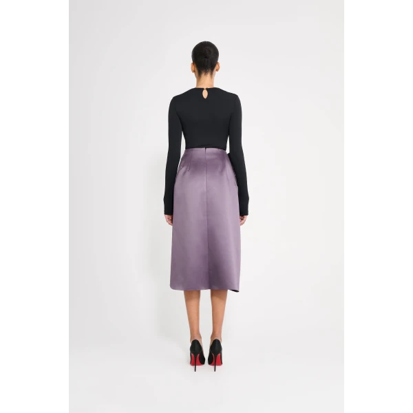 Viktor & Rolf Bow Volant Pencil Skirt in Purple, view 3