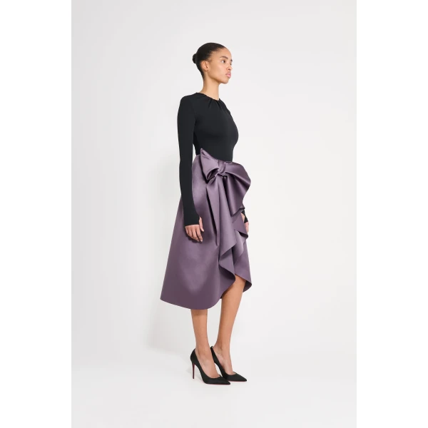 Viktor & Rolf Bow Volant Pencil Skirt in Purple, view 4