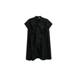 Viktor & Rolf Bow Volant Wool Dress in Black