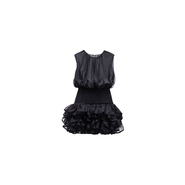 Viktor & Rolf Bubble Volant Silk Dress in Black