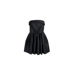 Viktor & Rolf Circle Satin Mini Dress in Black