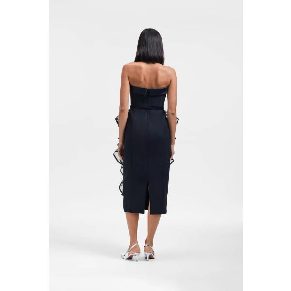 Viktor & Rolf Corset Volant Gown in Black, view 3