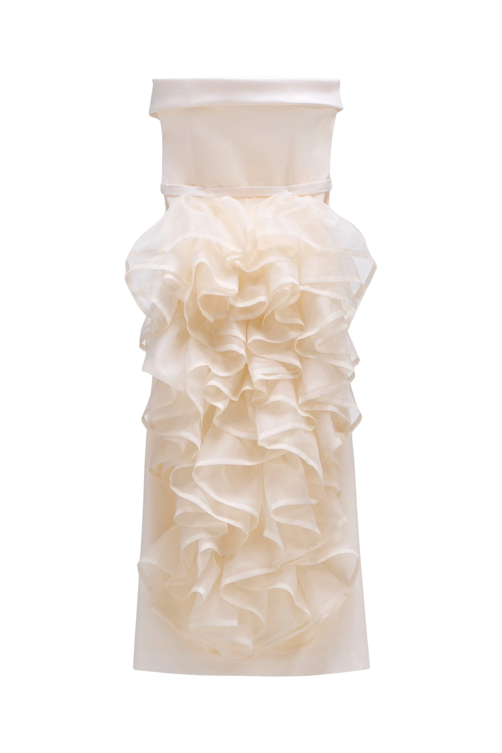 Viktor & Rolf Corset Volant Gown in Off White