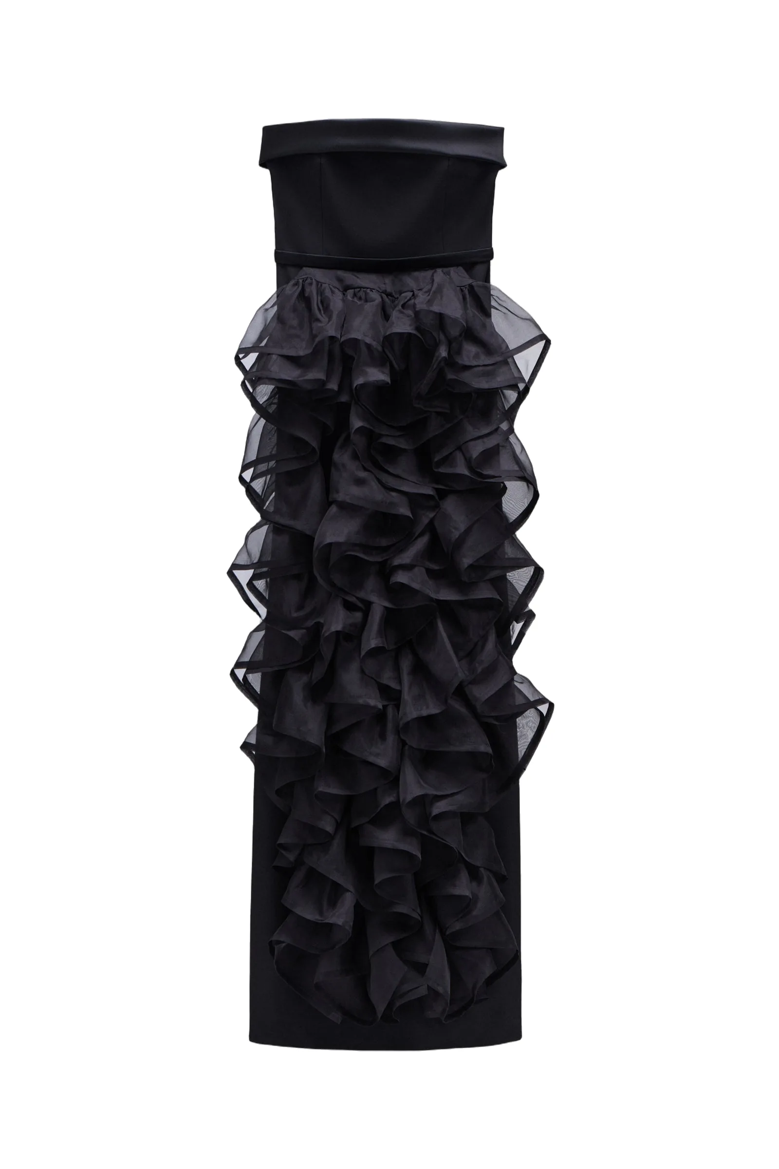 Viktor & Rolf Corset Volant Maxi Gown in Black