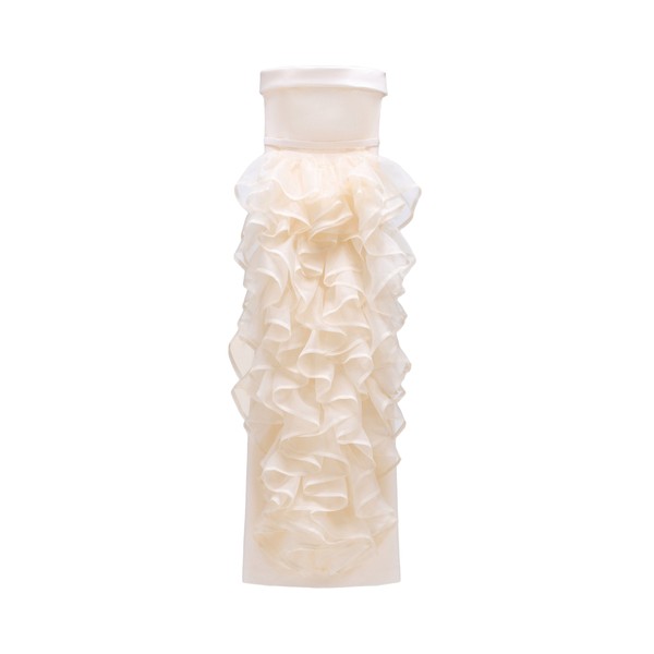 Viktor & Rolf Corset Volant Maxi Gown in Off White