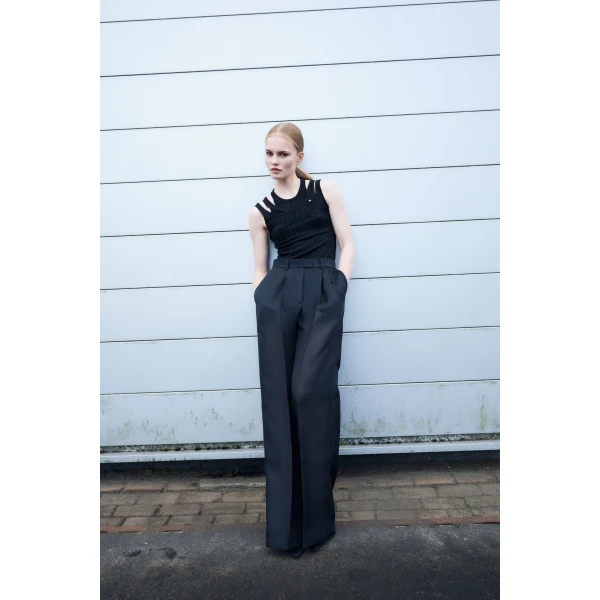 Viktor & Rolf Cotton Multi-Layered Tank Top in Black, view 4