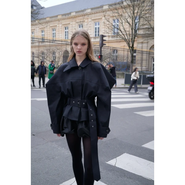 Viktor & Rolf Couture Bubble Taffeta Shorts in Black, view 5