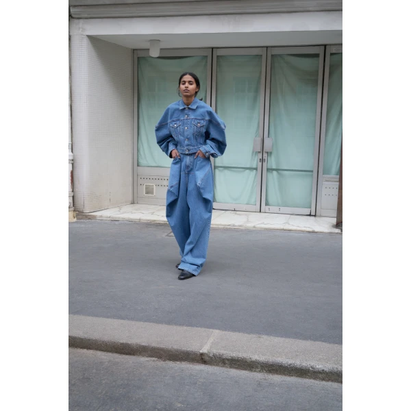Viktor & Rolf Couture Square Jeans in Blue, view 4