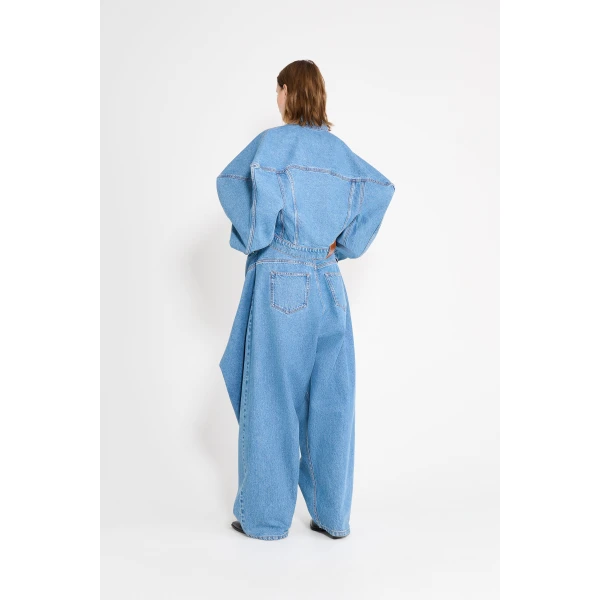 Viktor & Rolf Couture Square Shoulder Denim Jacket in Blue, view 3