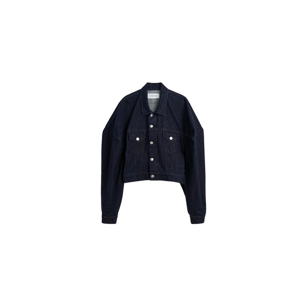 Viktor & Rolf Couture Square Shoulder Denim Jacket in Dark Blue