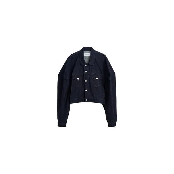Viktor & Rolf Couture Square Shoulder Denim Jacket in Dark Blue