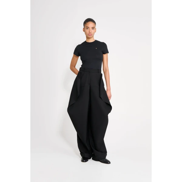 Viktor & Rolf Couture Triangle Wool Trousers in Black, view 2